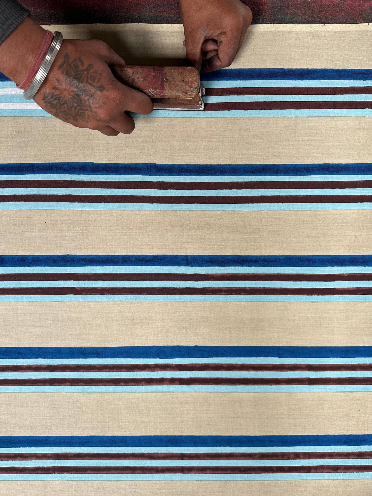 cotton fabric | Rottnest Stripes Deep Green, Hot pink, Turquoise and Blush pink