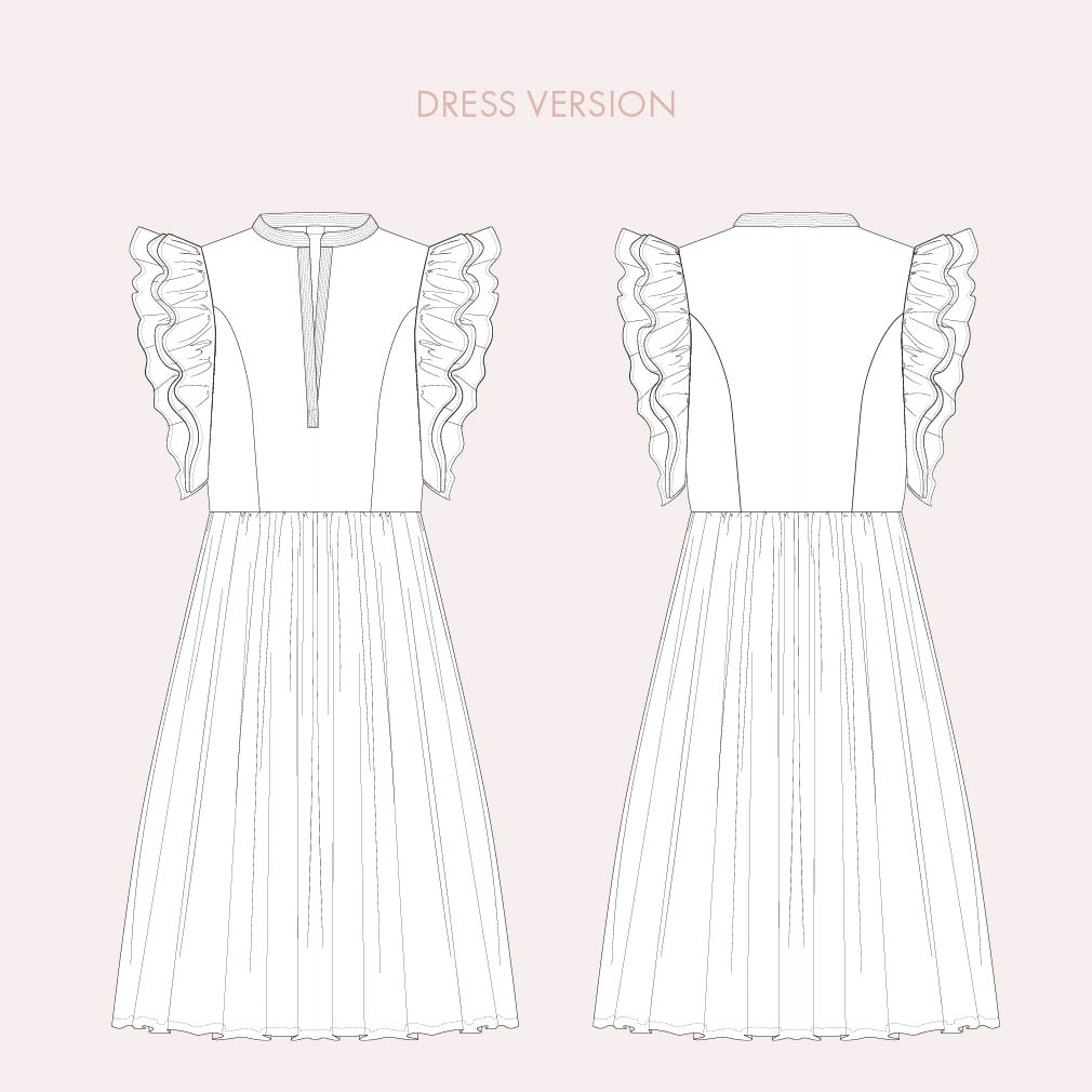 PDF Sewing Pattern | Drama Queen Top & Dress