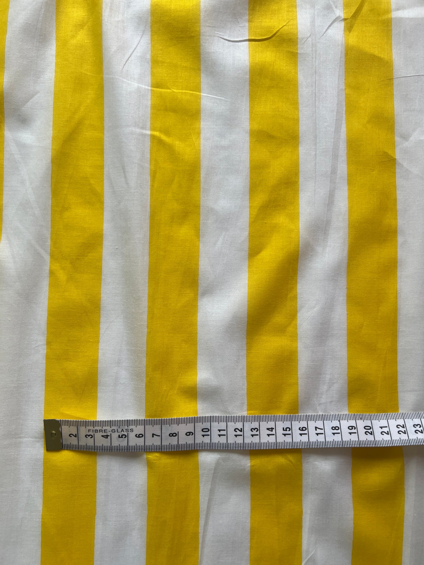 cotton fabric | sunshine yellow and white stripe