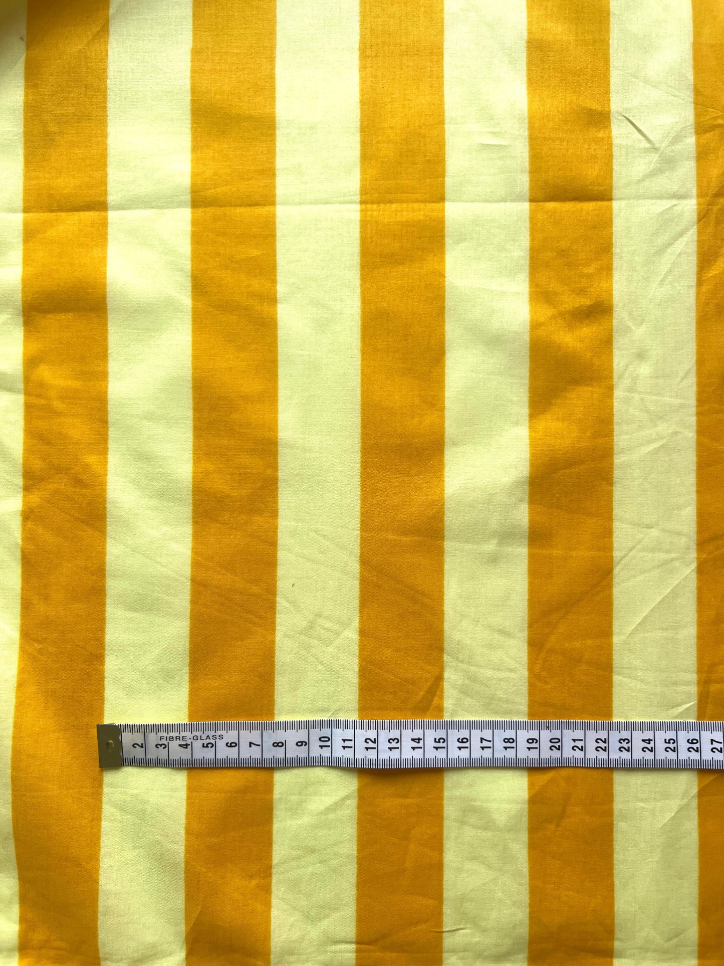 cotton fabric | dandelion yellow with buttercup yellow stripe