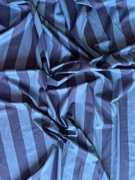 cotton fabric | inky blue & navy stripe