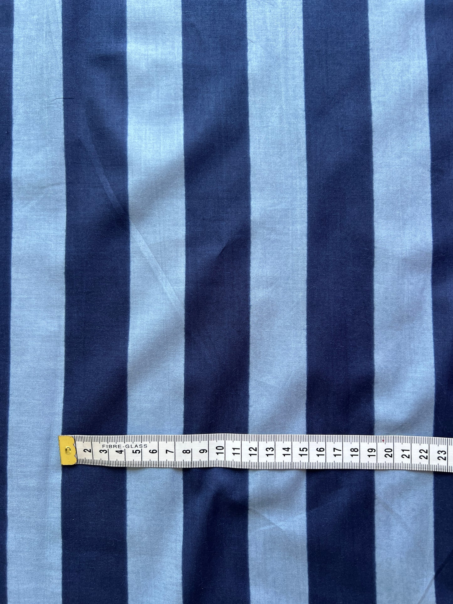 cotton fabric | light chambray blue & navy stripe