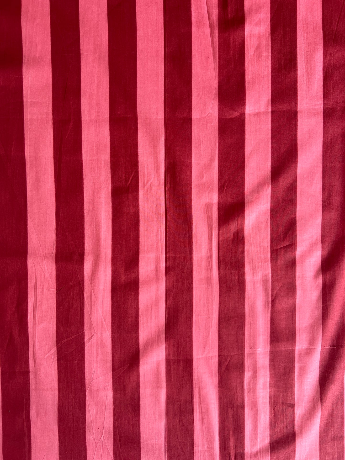 cotton fabric | raspberry and pink clay stripe
