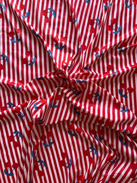 cotton fabric | sailor cherries
