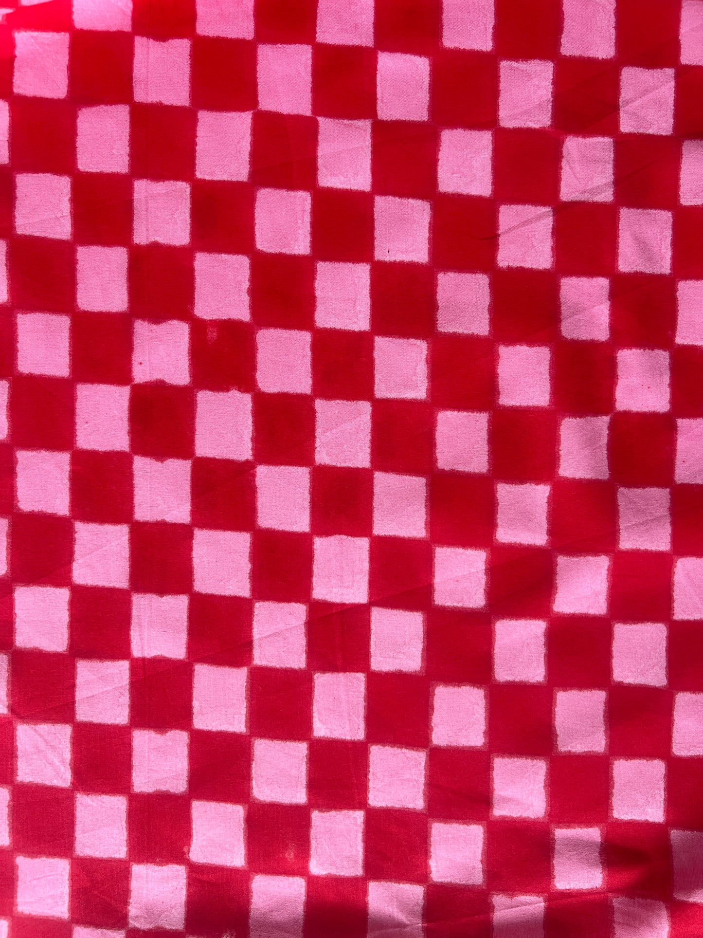 cotton fabric | red & pink checks