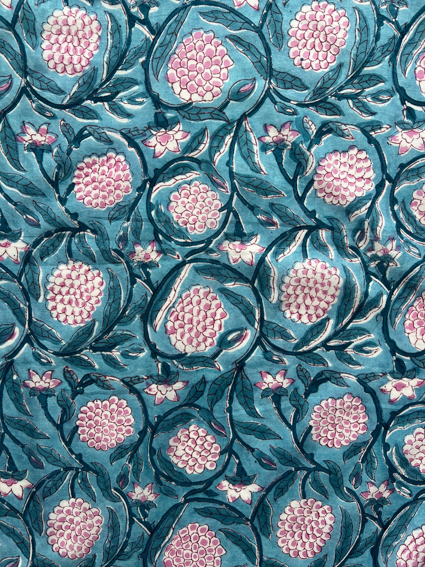 cotton fabric | blue navy pink florals