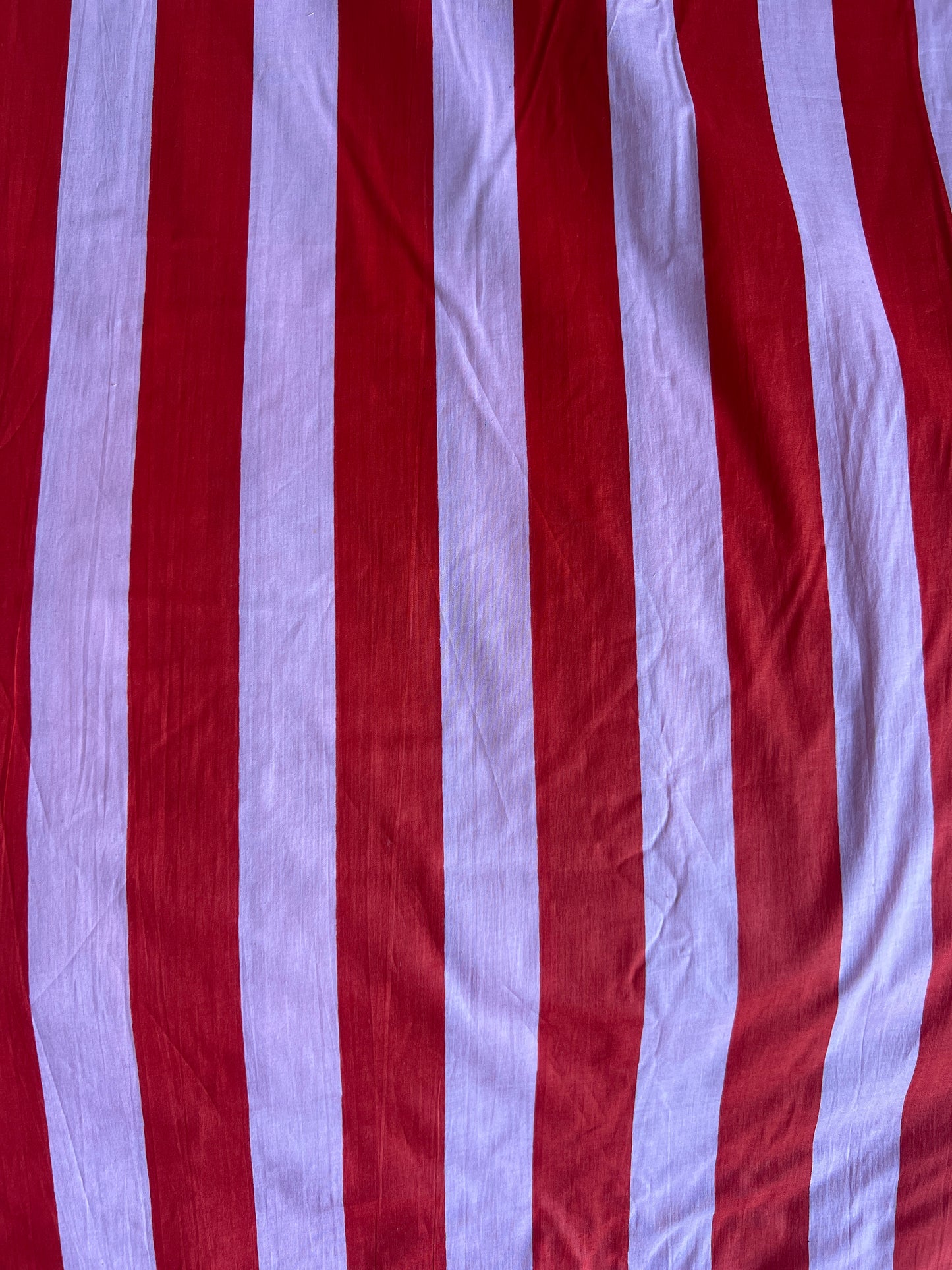 cotton fabric | orange and baby pink wide stripe