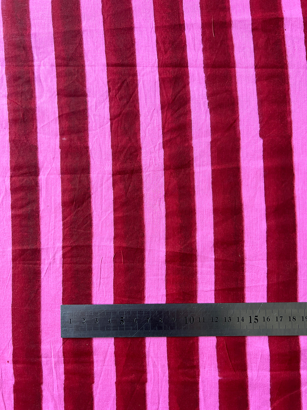 cotton fabric | hot pink red stripe