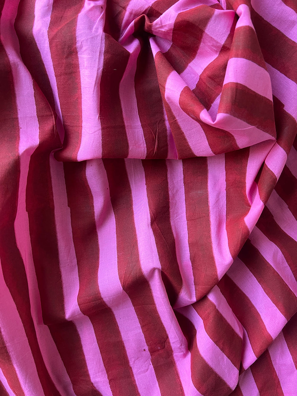 cotton fabric | hot pink red stripe
