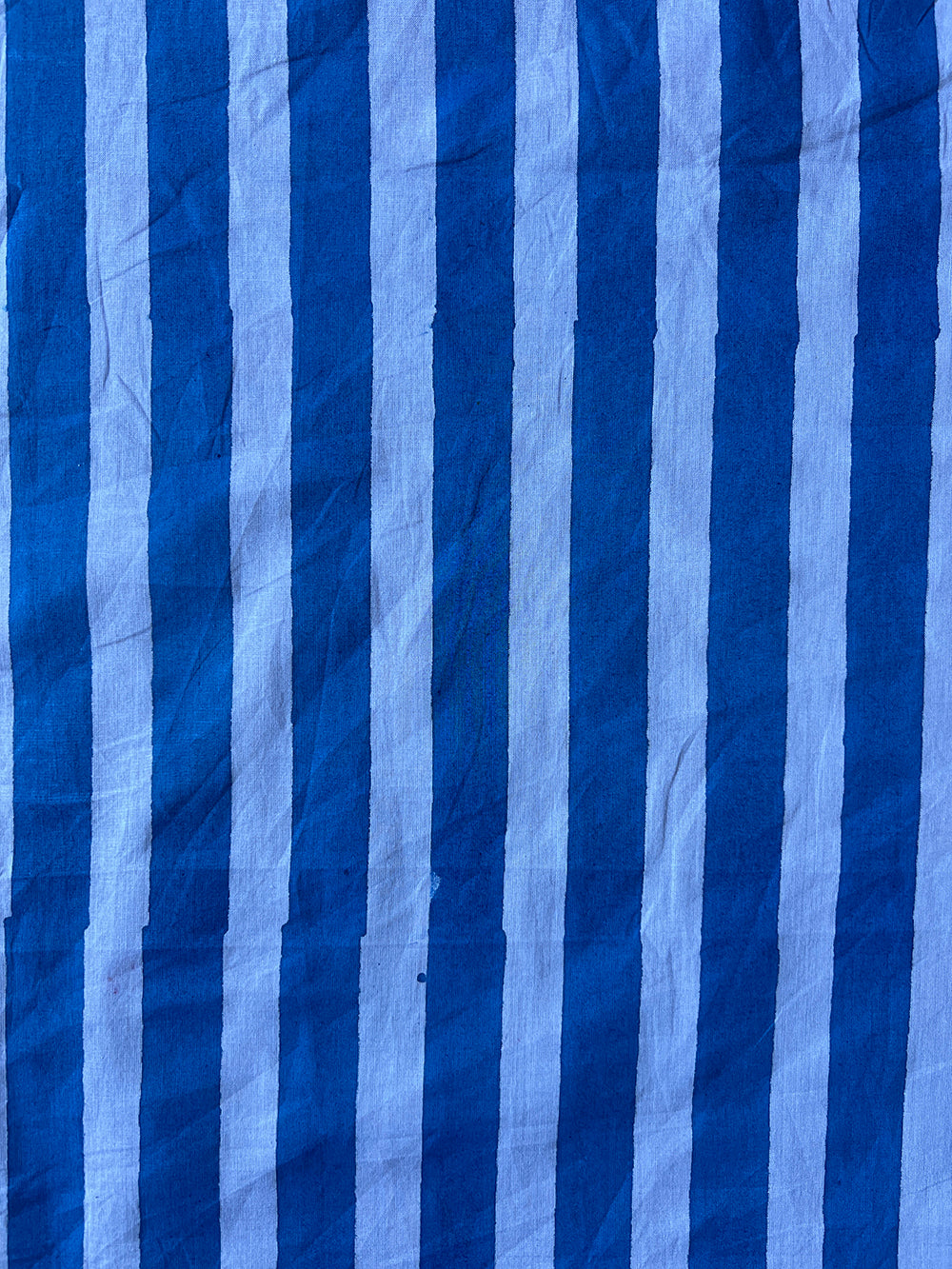 cotton fabric | chambray blue & navy stripe