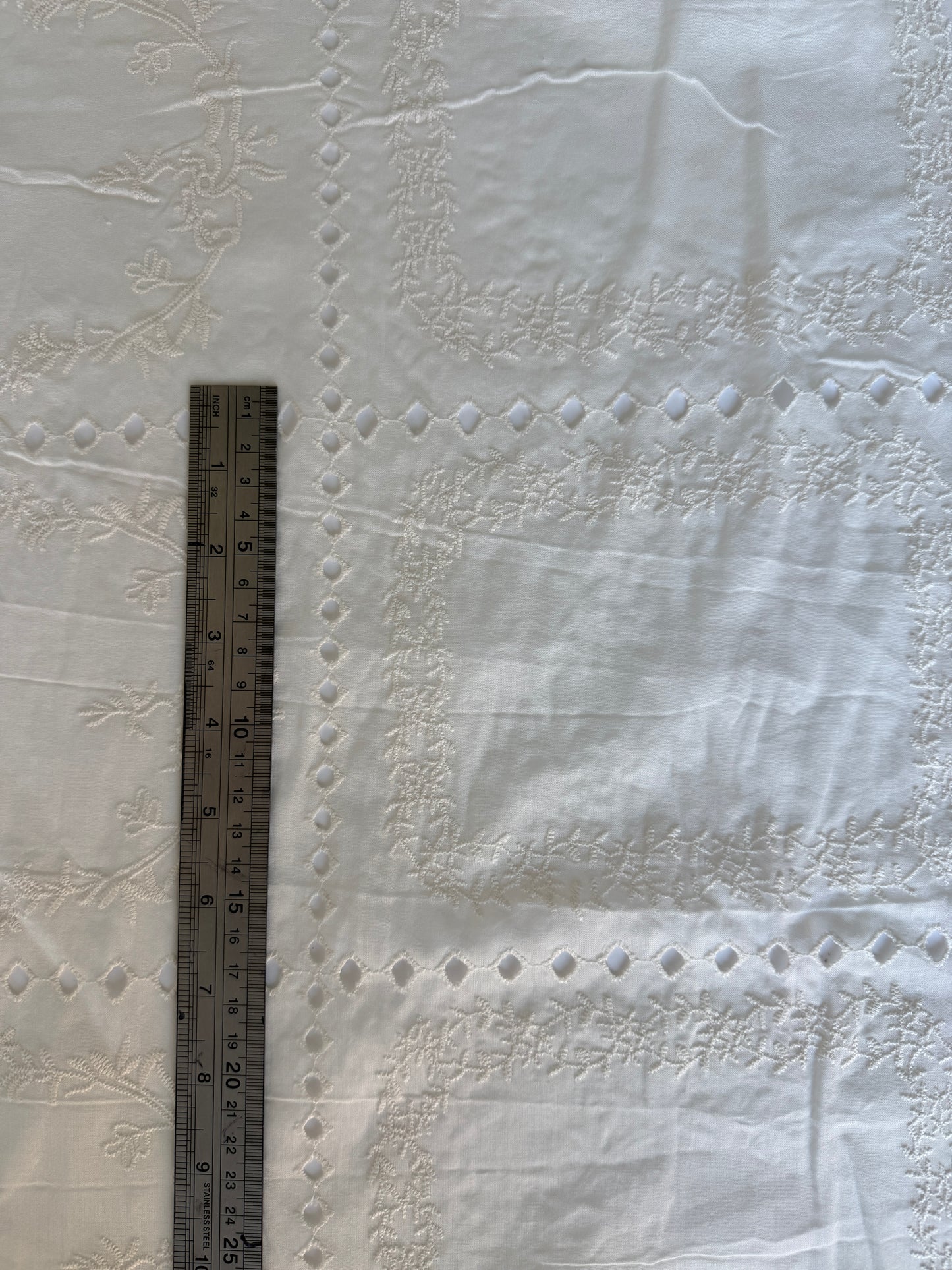 Cotton Cambric Eyelet | Soft White