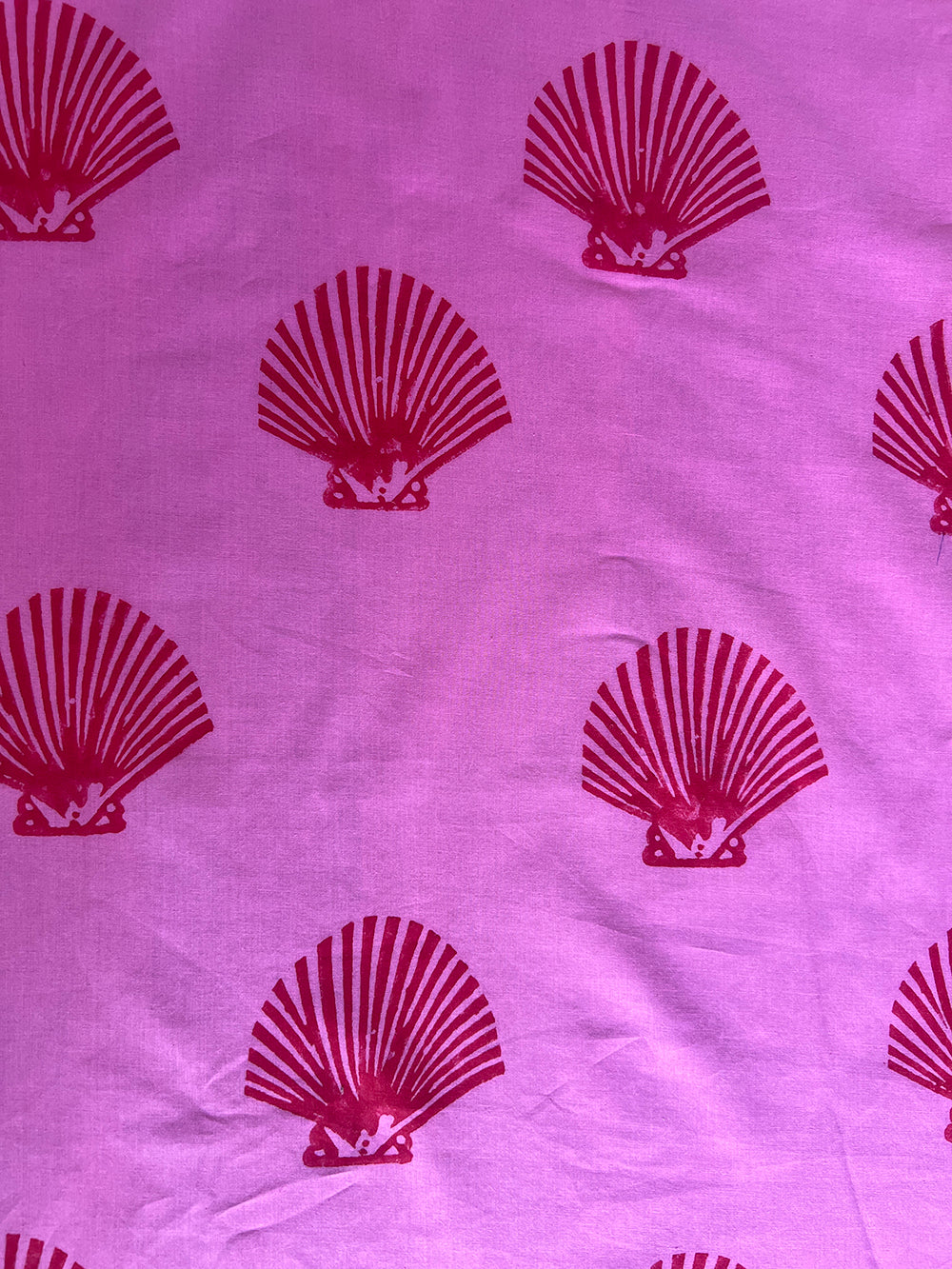 cotton fabric | hot pink red shell