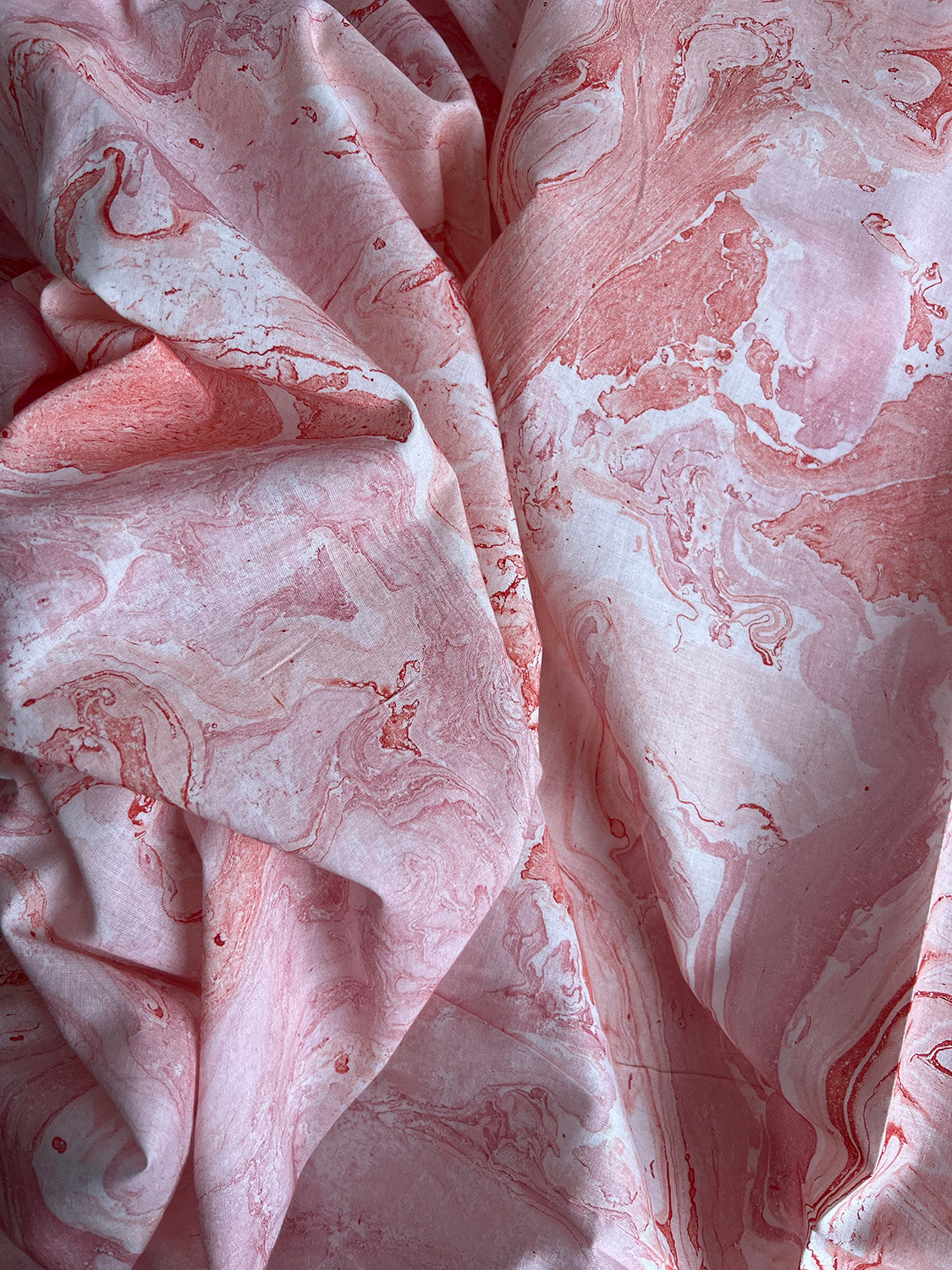 cotton fabric | cotton marbled peachy apricot