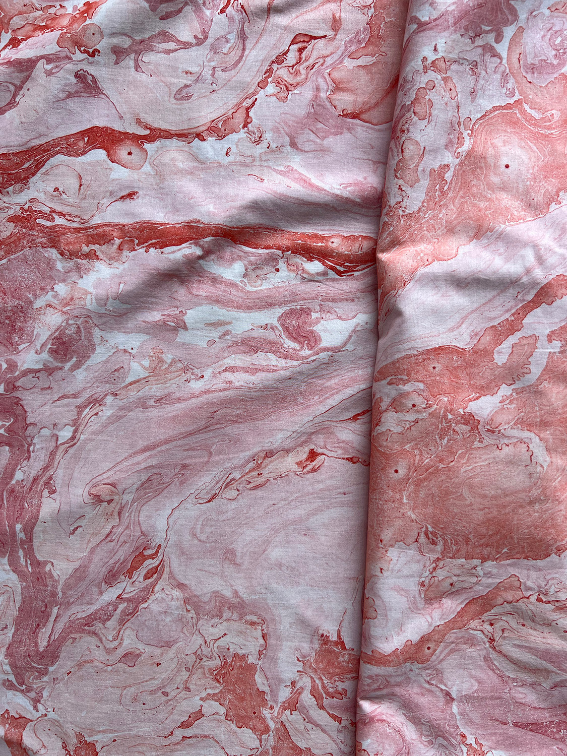 cotton fabric | cotton marbled peachy apricot