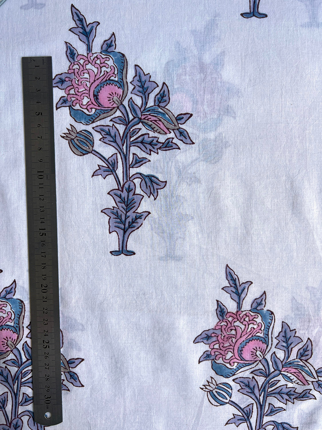 cotton fabric | pink, lilac, mauve & blue large floral
