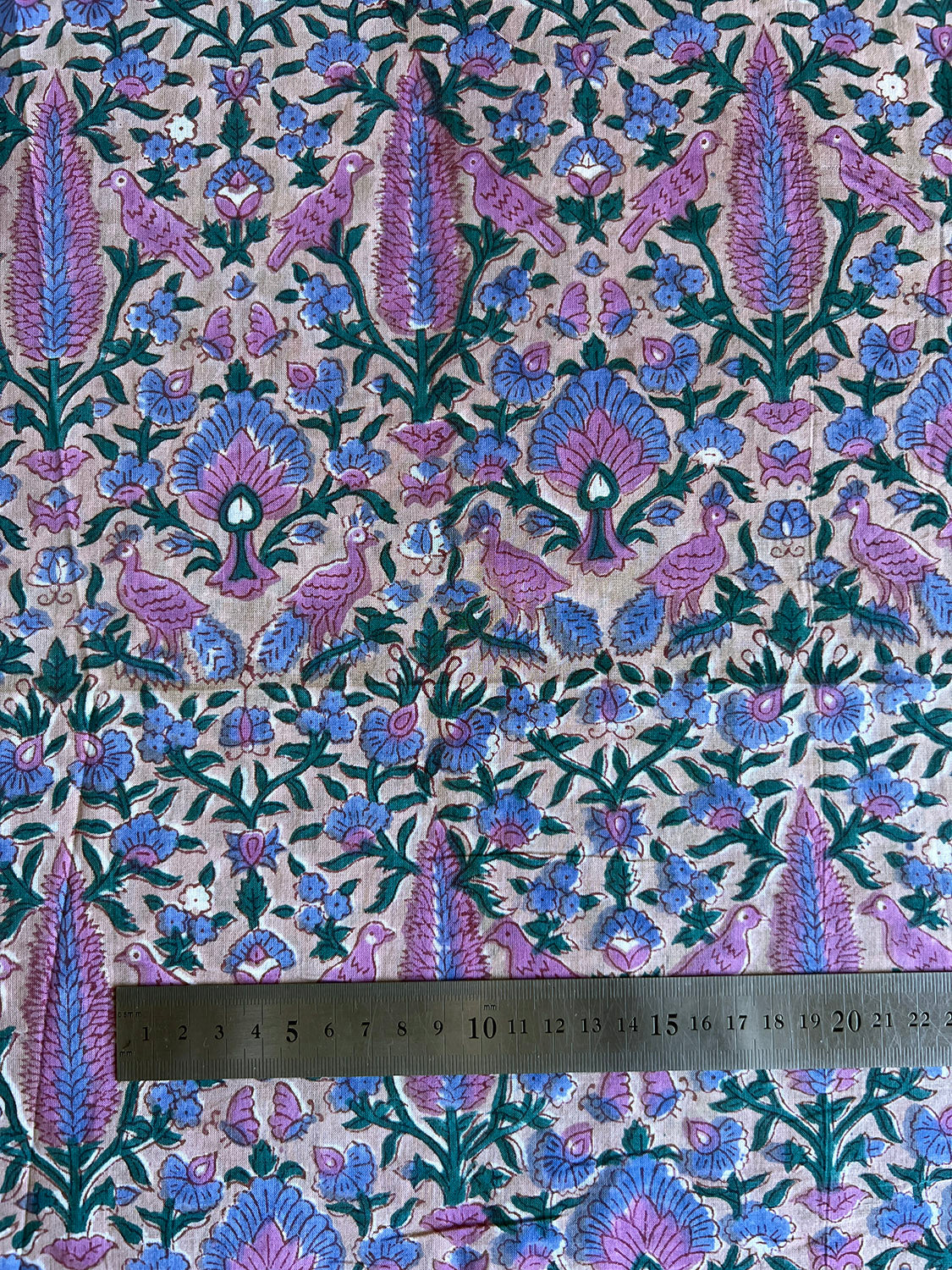 cotton fabric | mauve, natural, peace doves