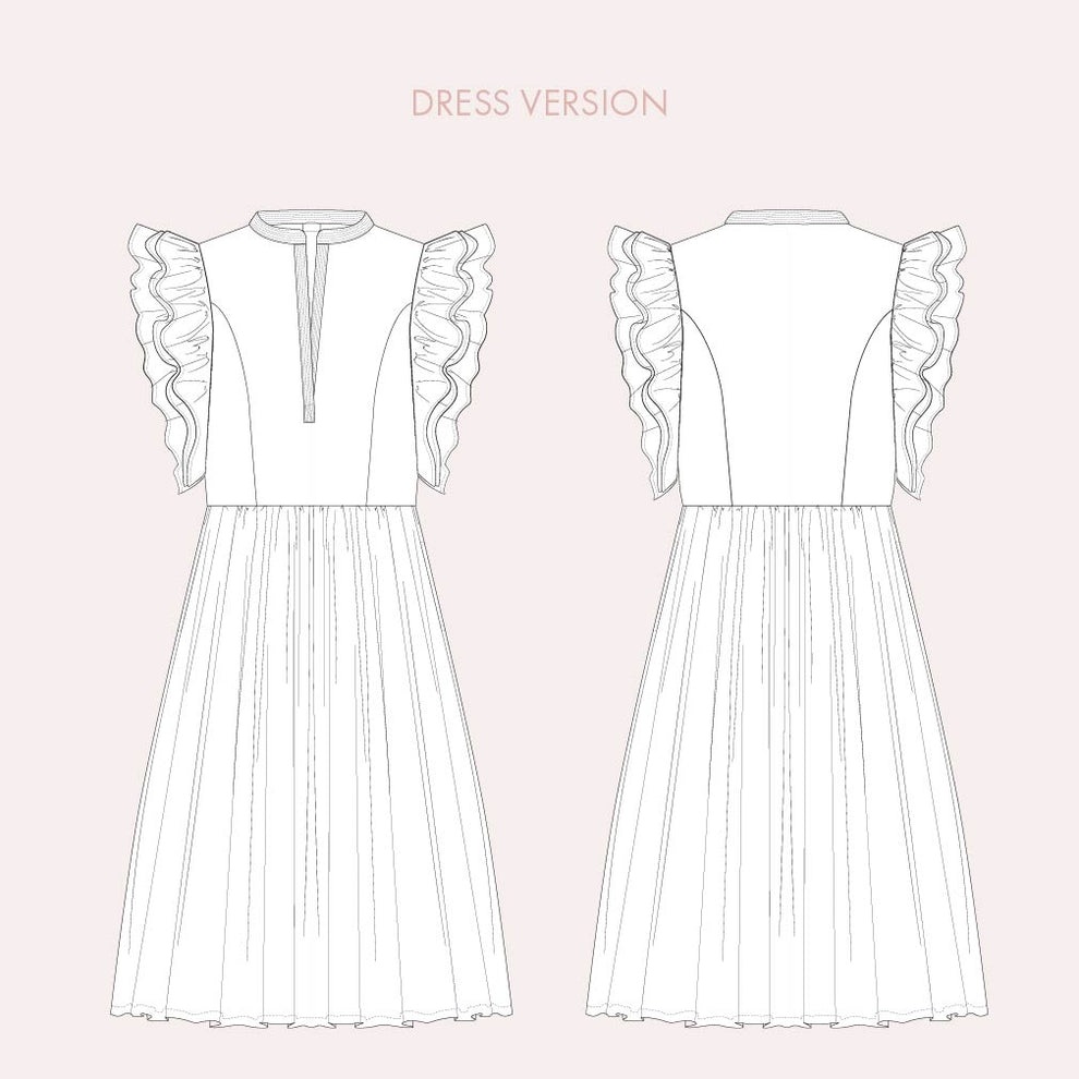 PDF Sewing Pattern | Drama Queen Top & Dress – Karmme Apparel