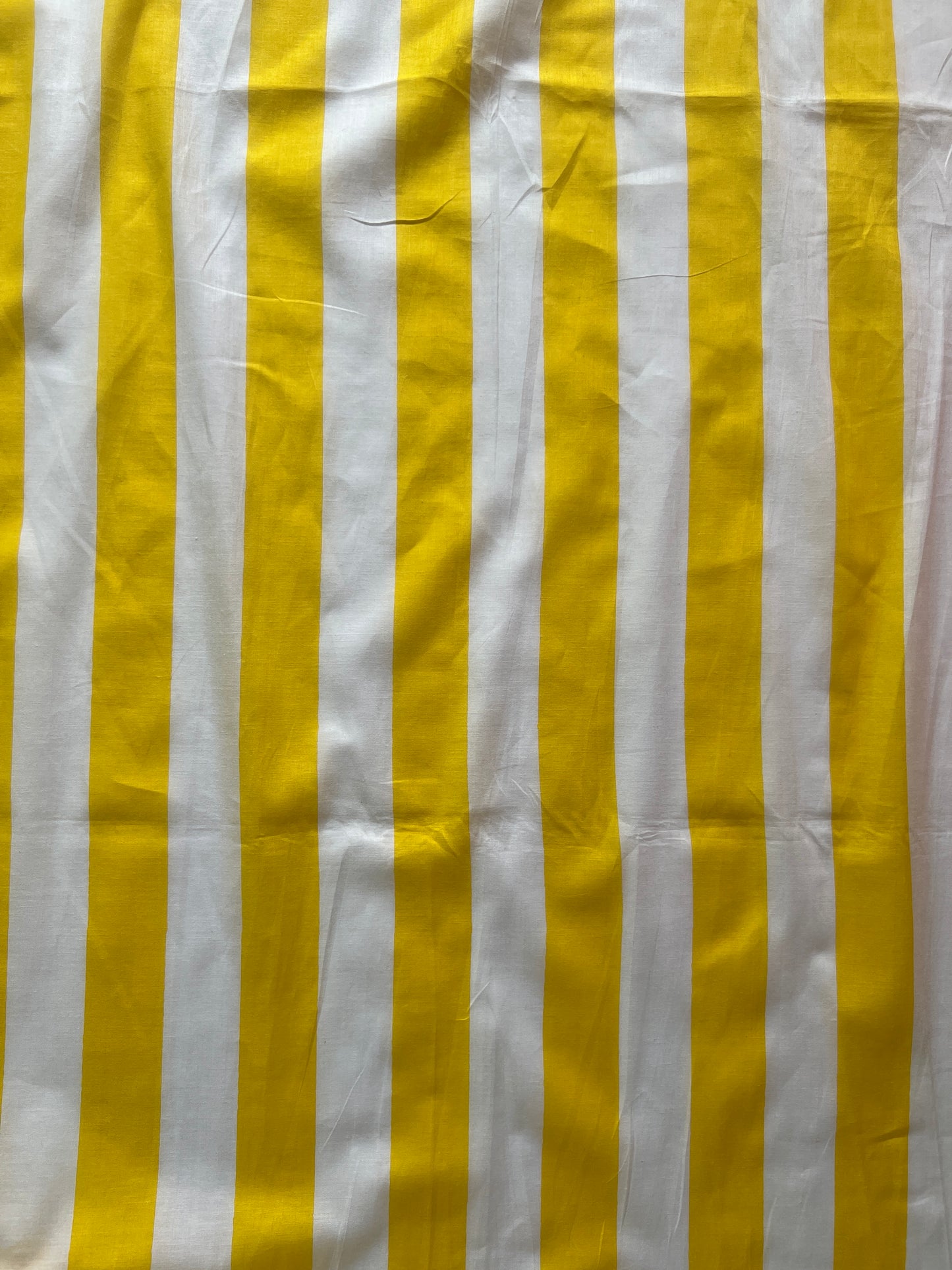 cotton fabric |  sunshine yellow and white stripe