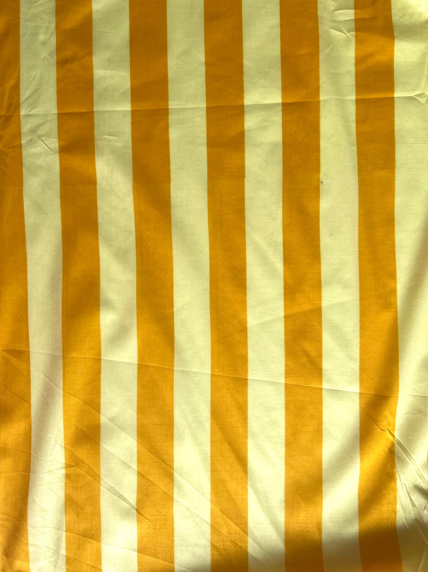 cotton fabric |  dandelion yellow with buttercup yellow stripe