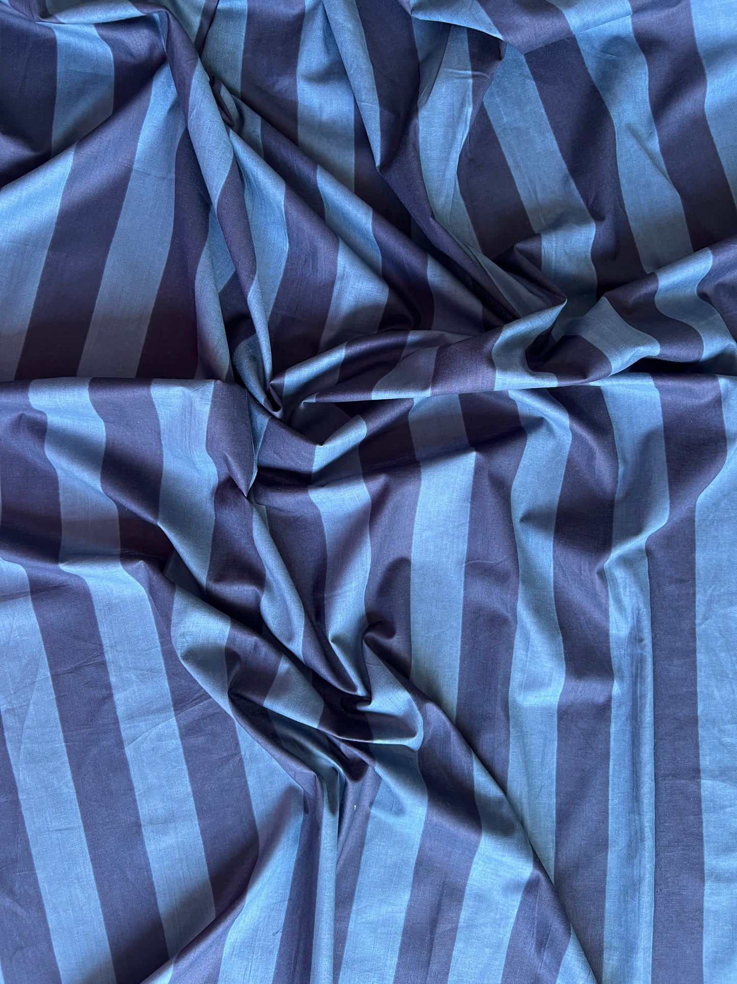 cotton fabric | inky blue & navy stripe