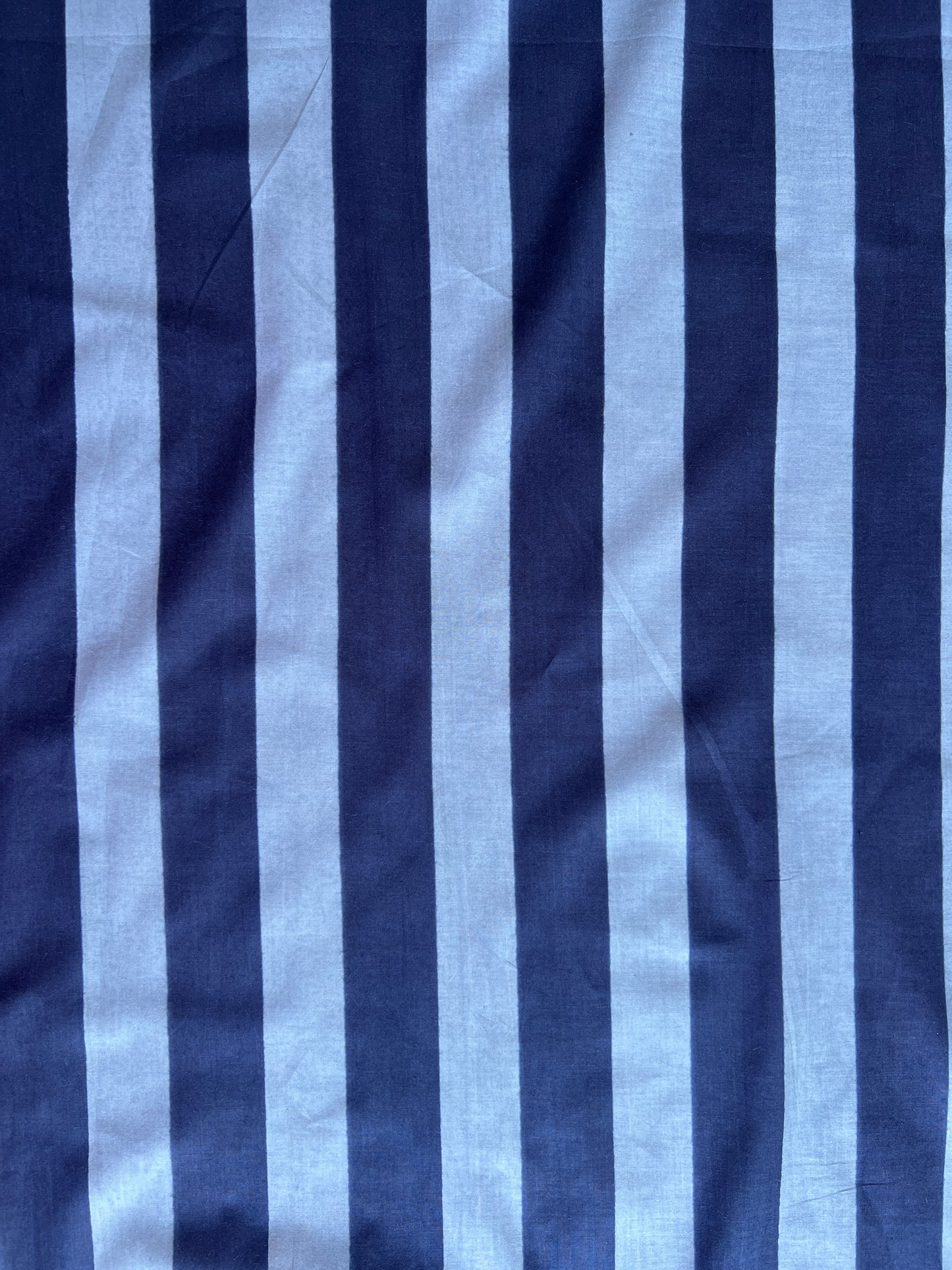 cotton fabric |  light chambray blue & navy stripe