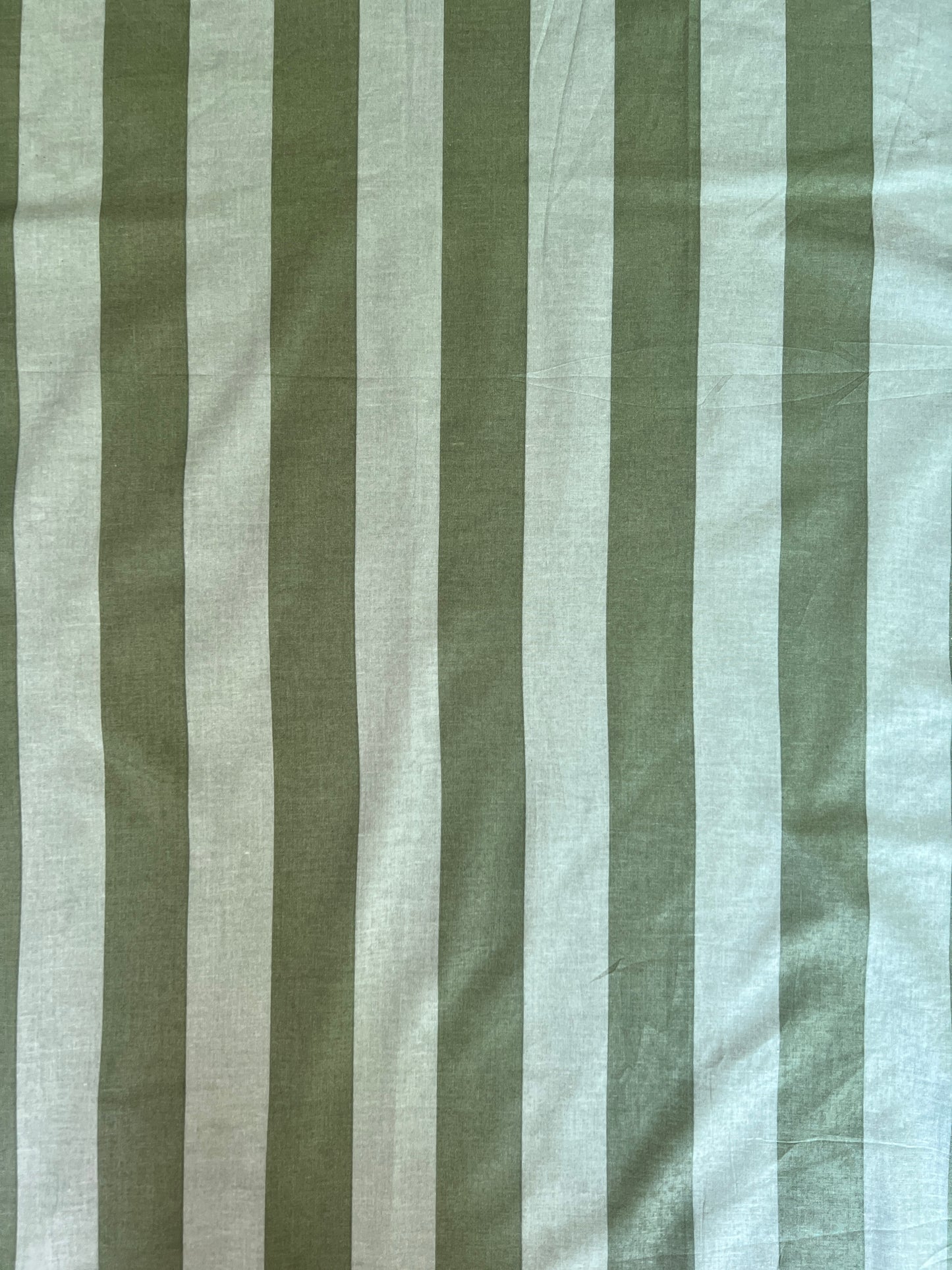 cotton fabric | sage green & moss green stripe
