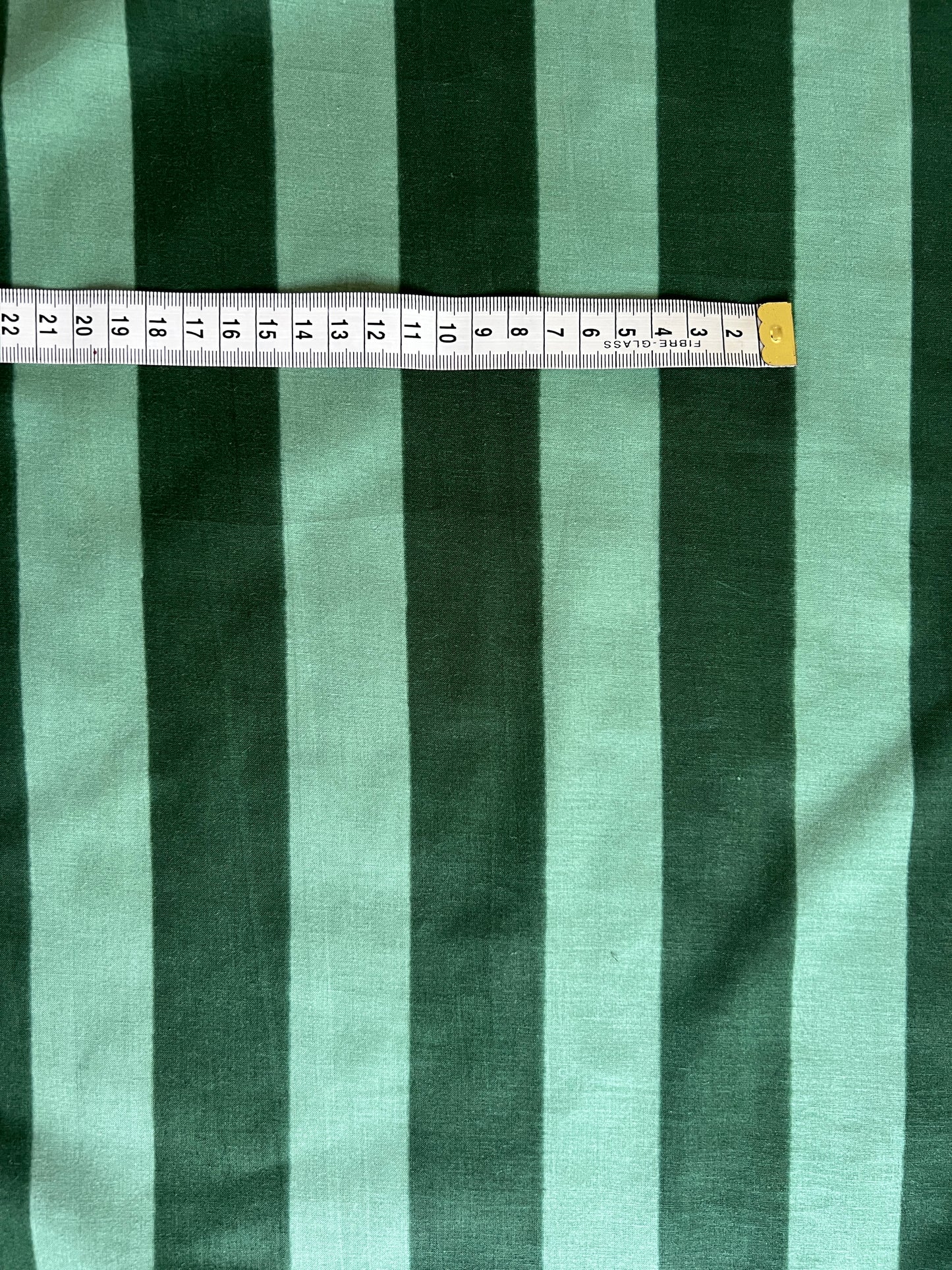 cotton fabric | forest green & sage green stripe