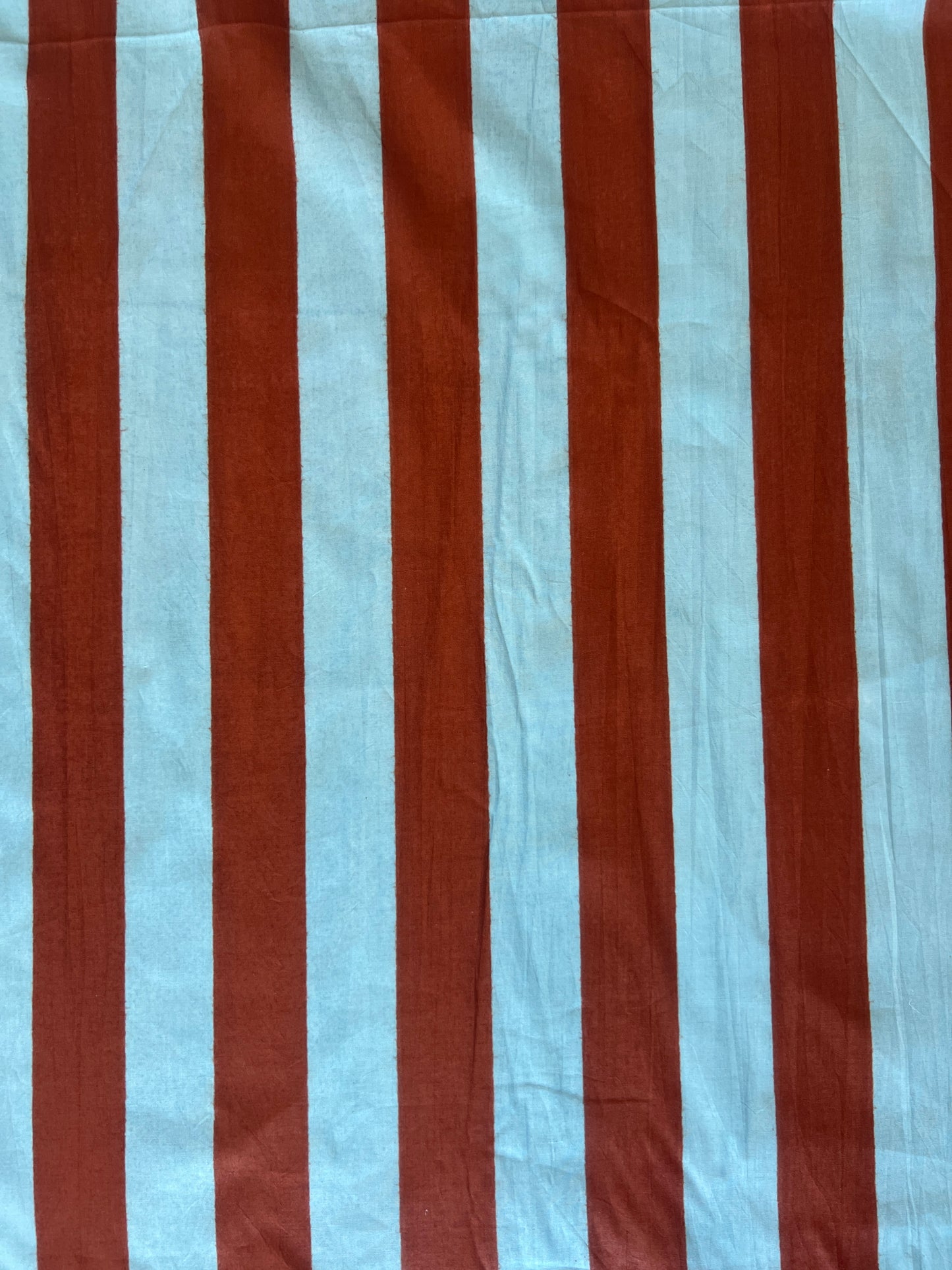 cotton fabric |  chocolate brown & pale blue