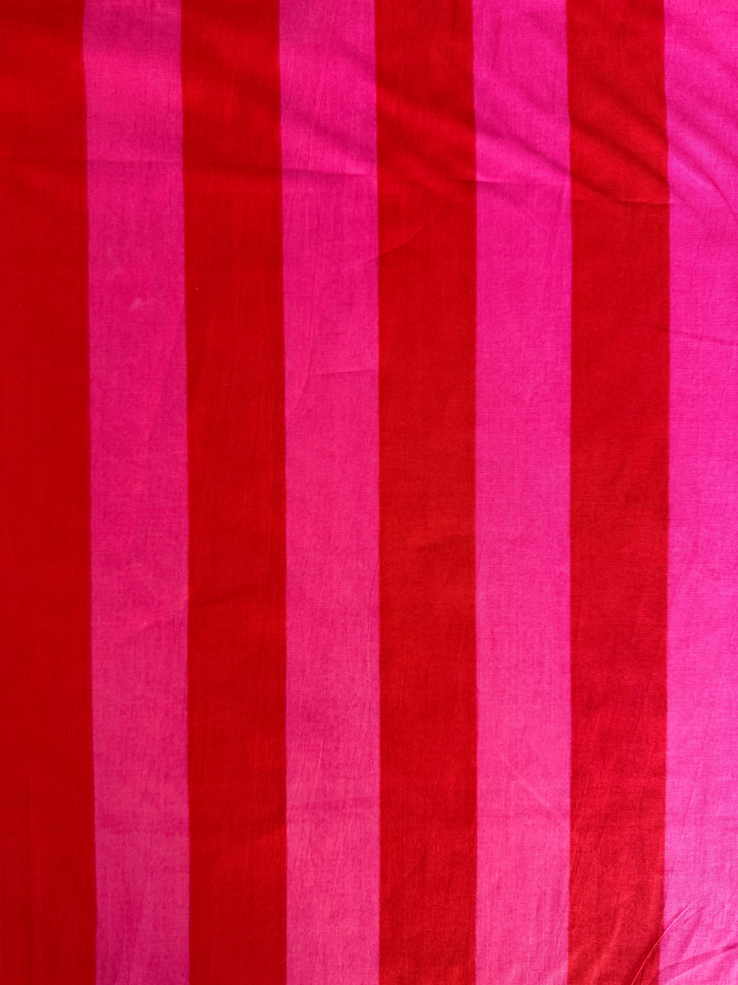 cotton fabric |  hot pink & red stripe