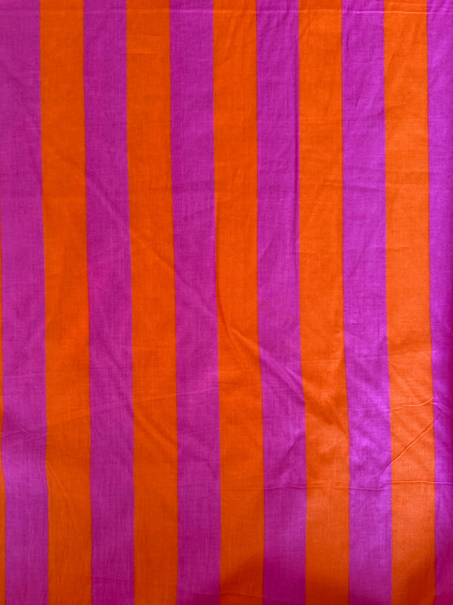 cotton fabric |  hot pink & orange stripe