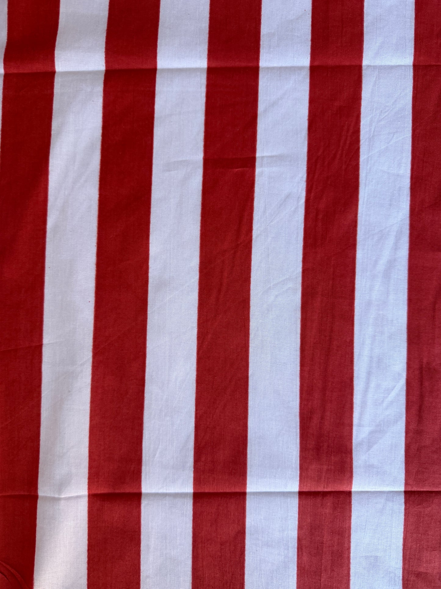 cotton fabric |  rusty red and light grey stripe