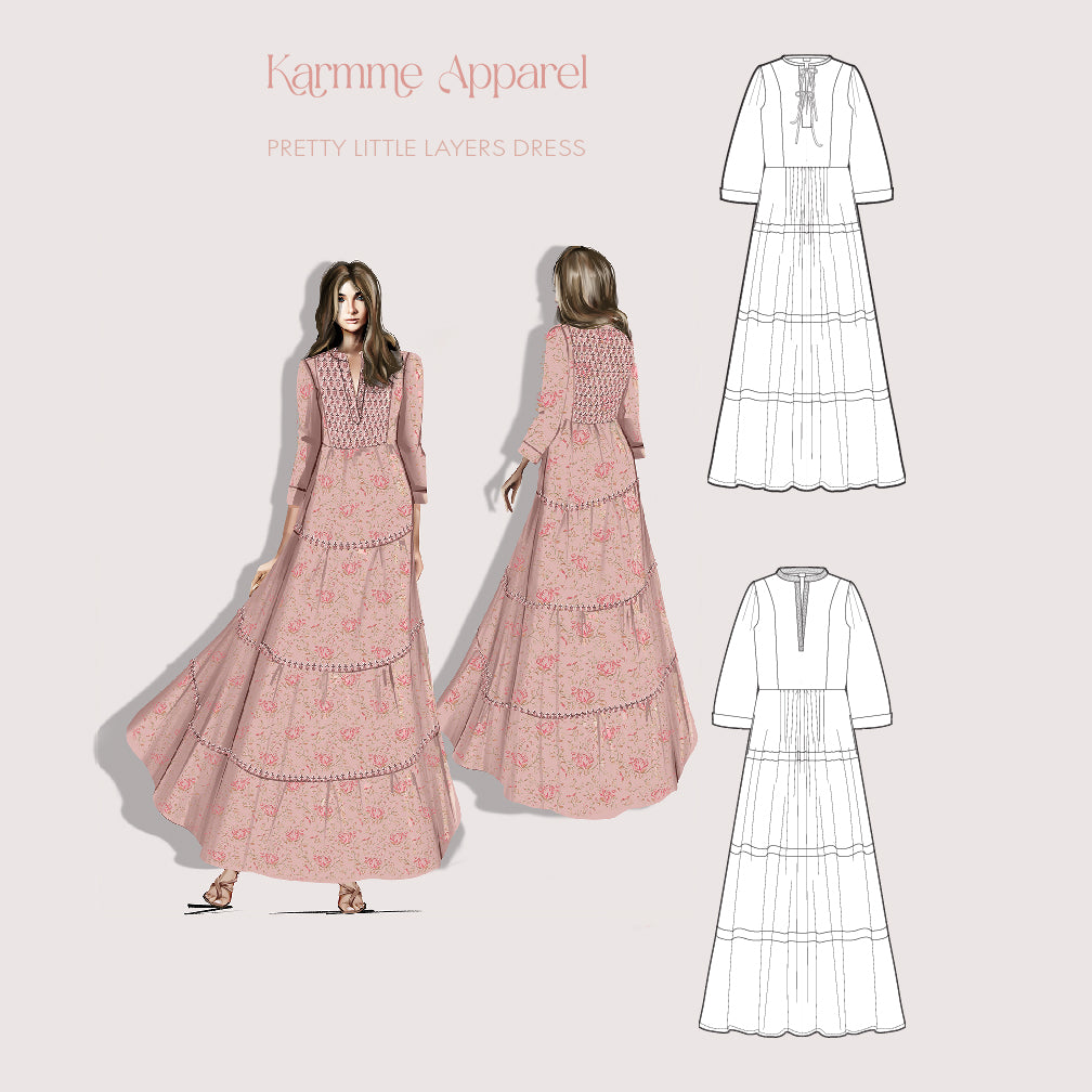 PDF Sewing Pattern  | Pretty Little Layers Dress