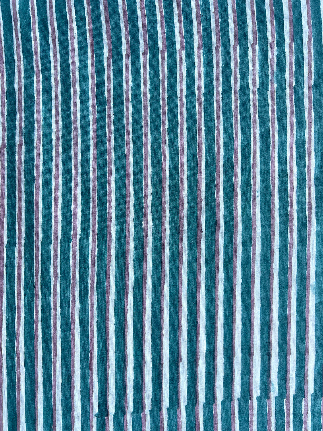 cotton fabric | green & grey organic stripe