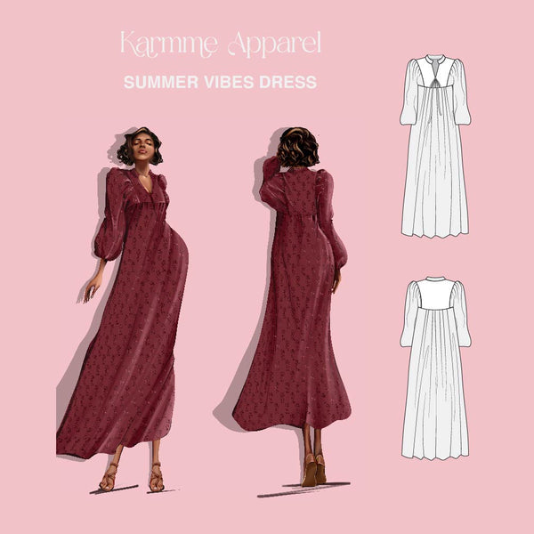 PDF Sewing Pattern | Summer Vibes Dress  Karmme Apparel