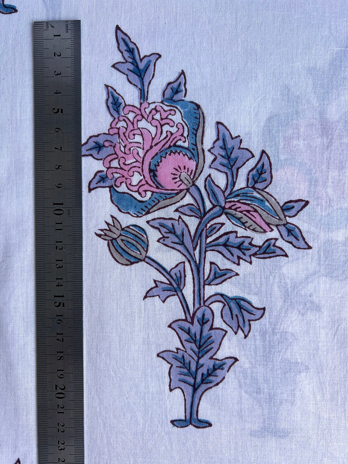 cotton fabric | pink, lilac, mauve & blue large floral