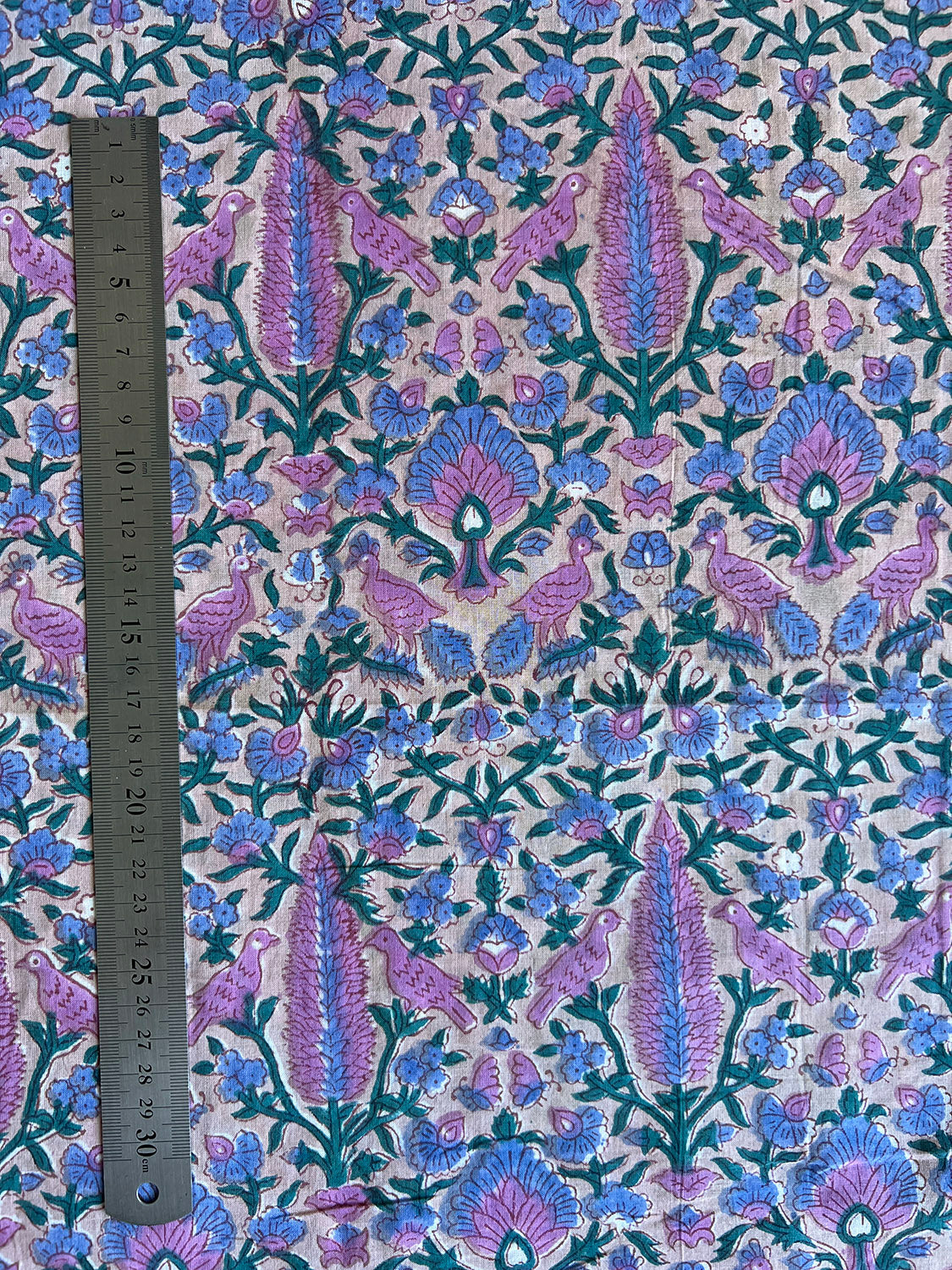 cotton fabric | mauve, natural, peace doves
