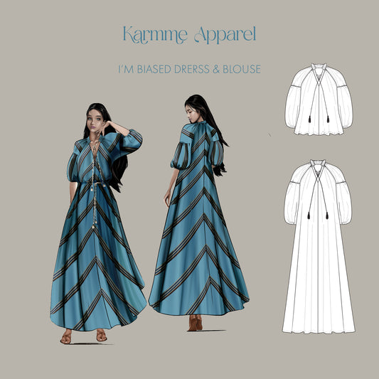 I'm Biased Dress & Blouse PDF Pattern