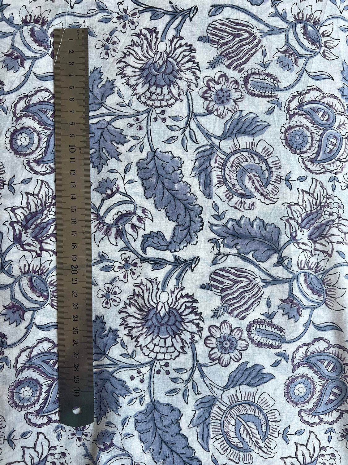 cotton fabric | cotton voile white, lilac and soft blue grey