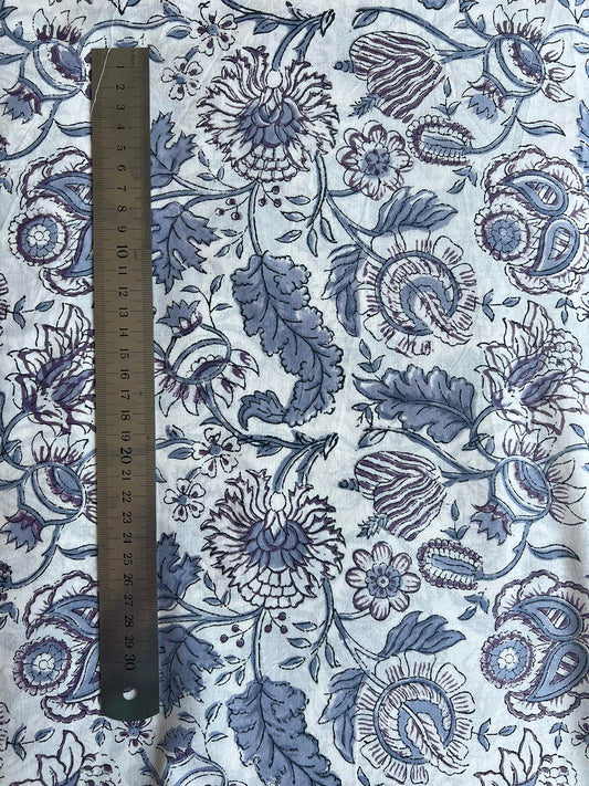 cotton fabric | cotton voile white, lilac and soft blue grey