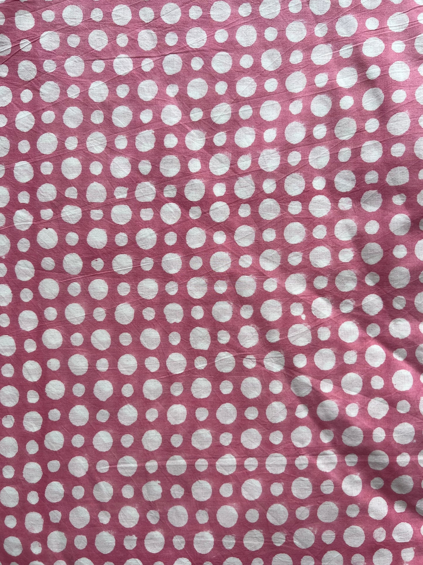 lightweight cotton bubblegum pink spots